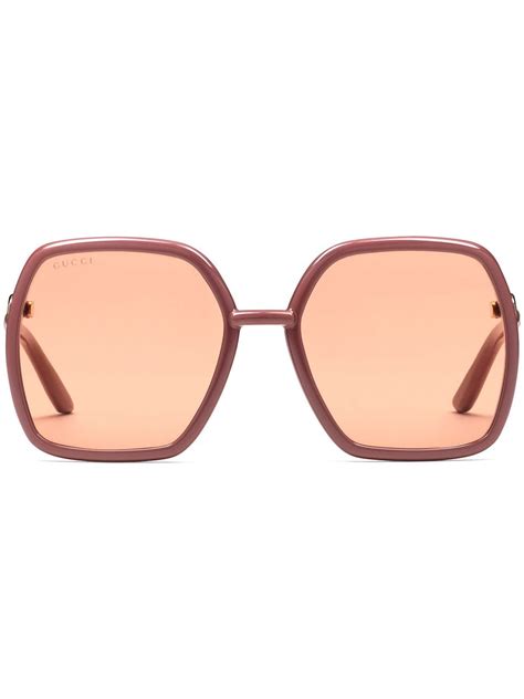 pink lens gucci sunglasses|pink oversized gucci sunglasses.